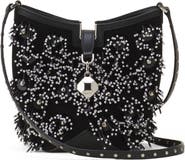Lanvin Catch By Lanvin Embroidered Leather Bucket Bag