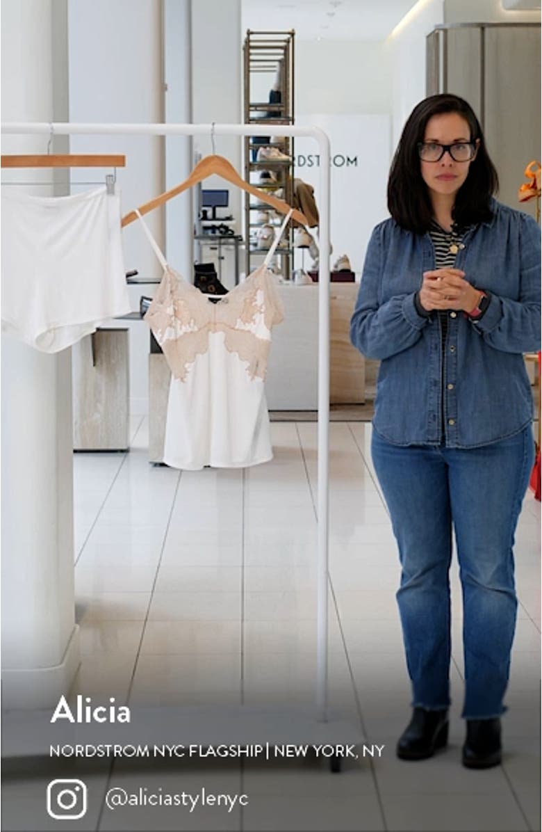 Harper Lace Appliqué Short Camisole Pajamas, sales video thumbnail