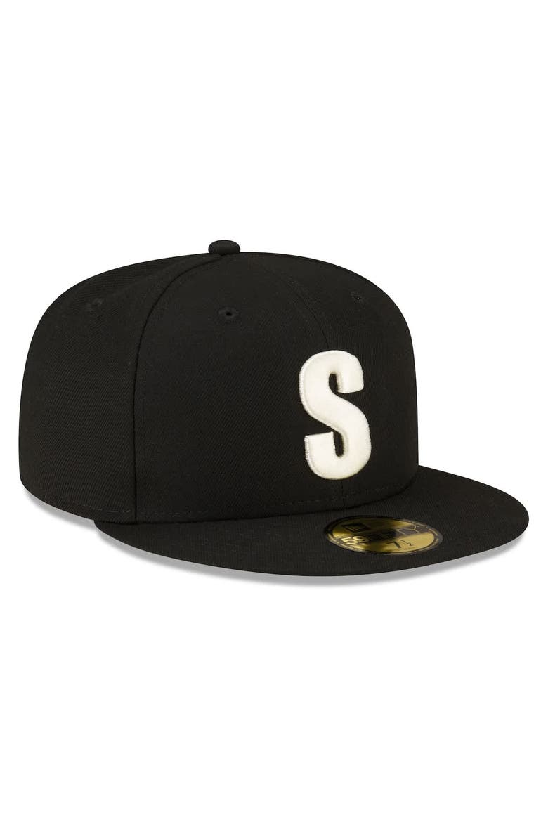 Men's New Era Black Seattle Mariners Authentic Collection 59FIFTY Fitted Hat, Alternate, color, Black