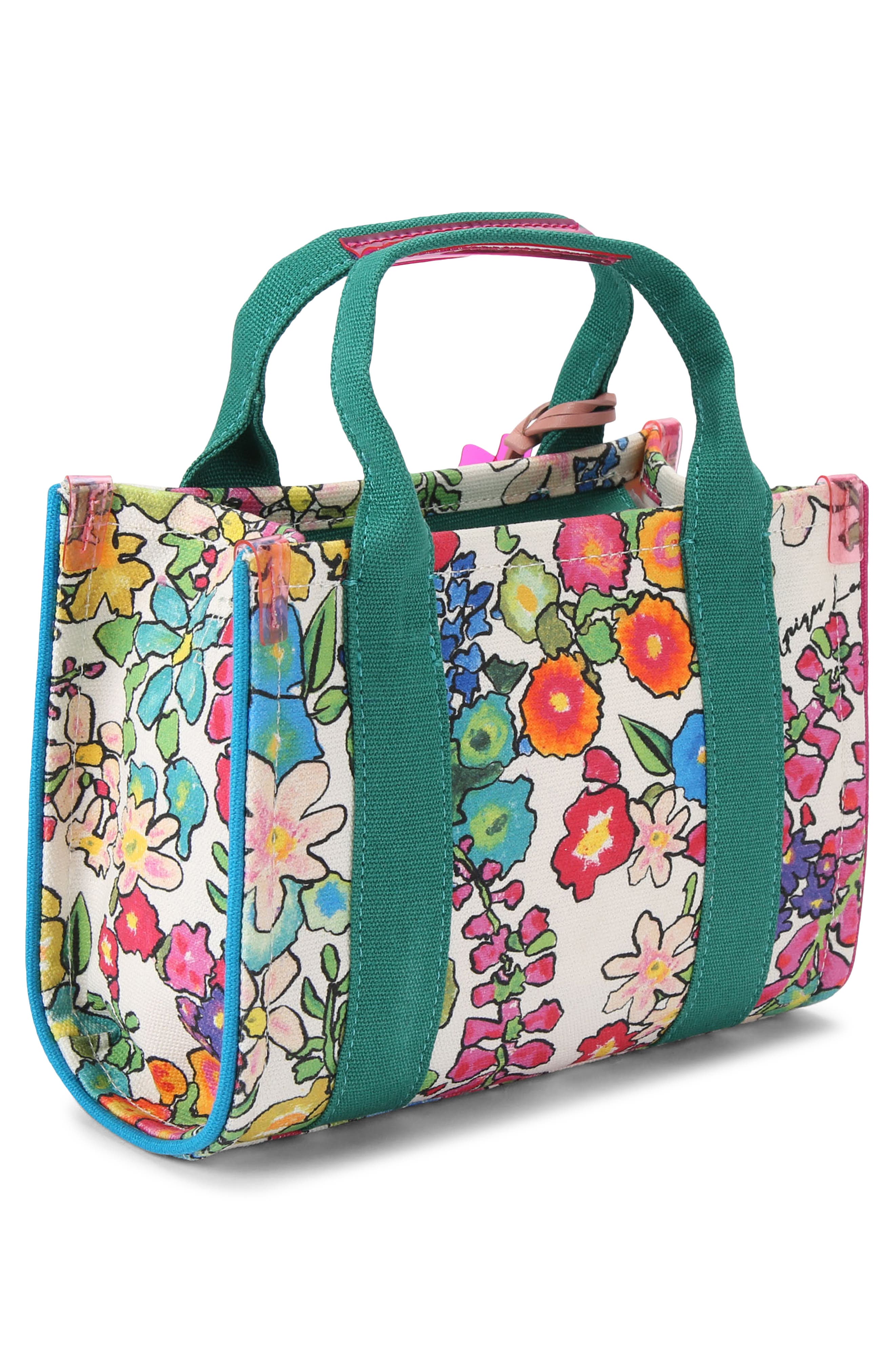 Kurt Geiger London X-Small Southbank Canvas Tote, Alternate, color, Open White/ Multi