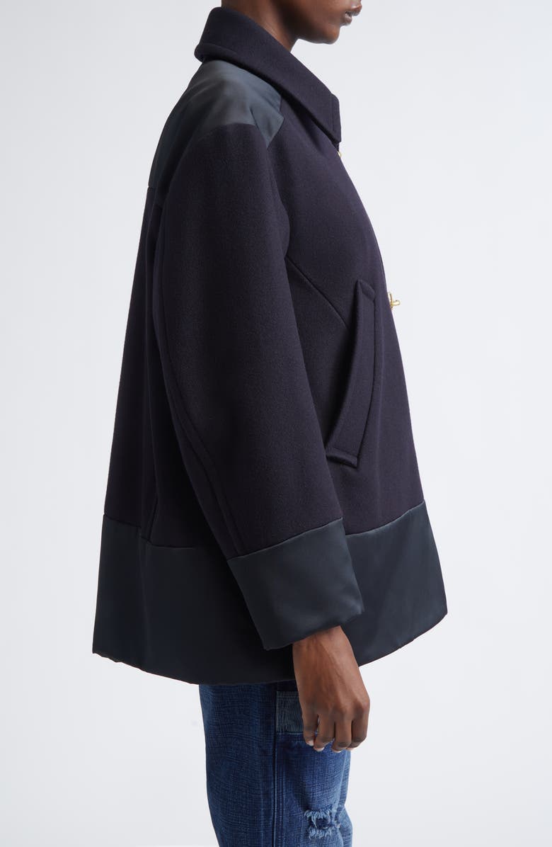 Wales Bonner Keiko Mixed Media Coat, Alternate, color, 