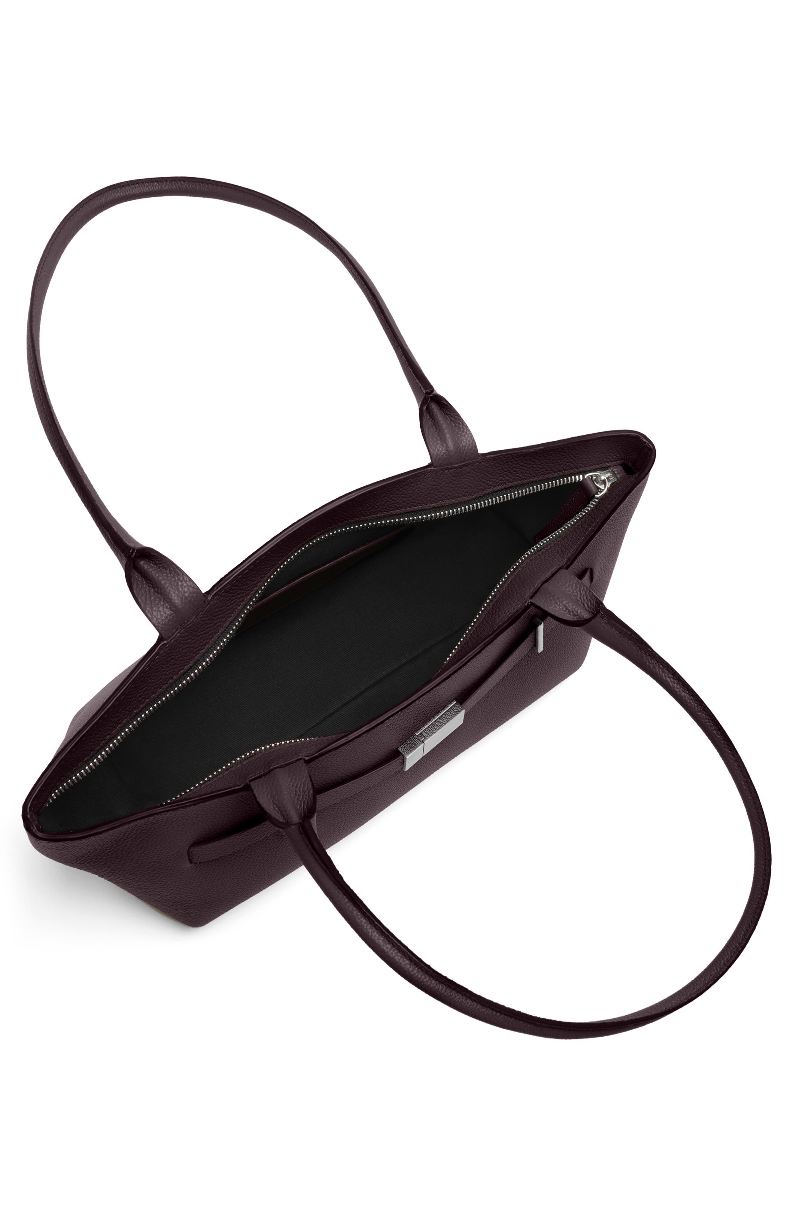 The New York Leather Shoulder Bag, Alternate, color, BORDEAUX