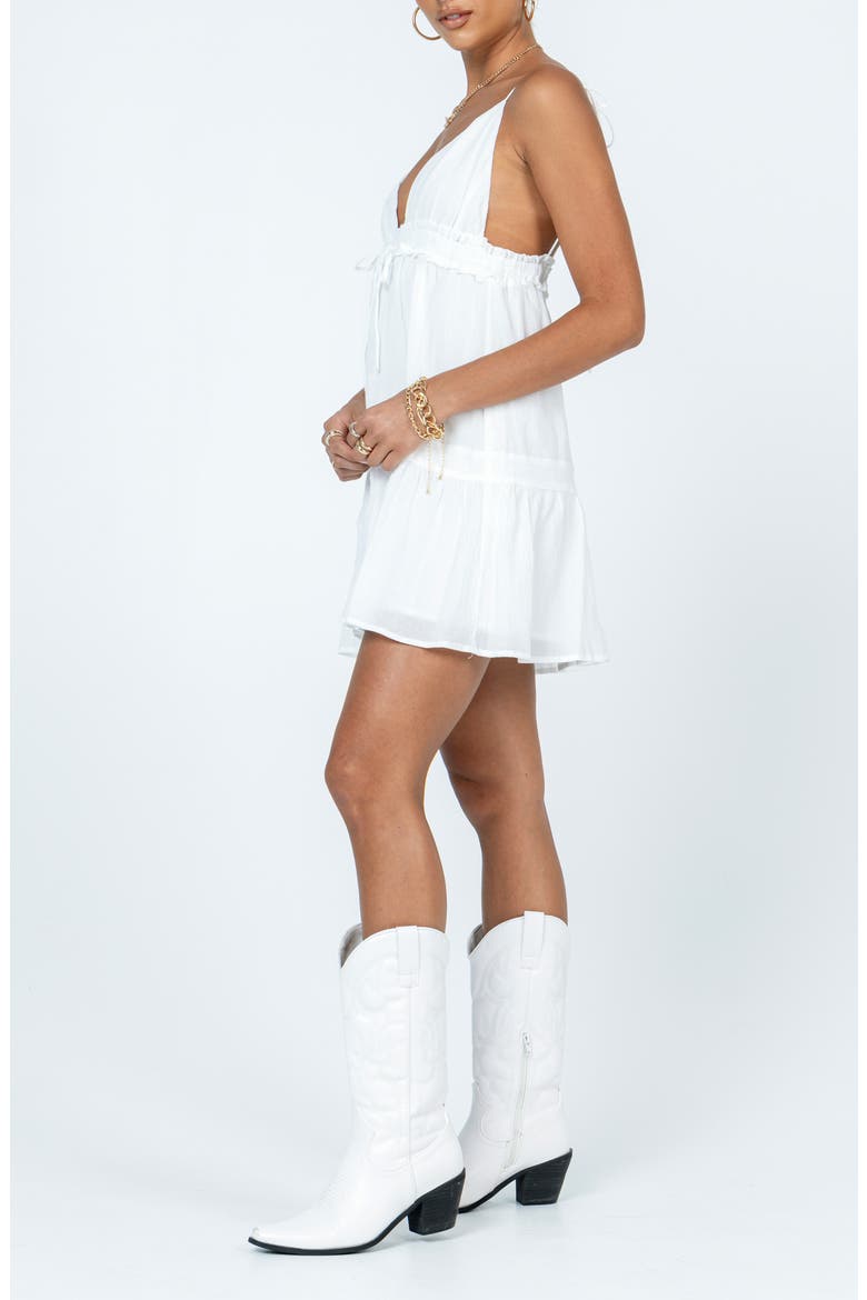 Dionne Cotton Babydoll Minidress, Alternate, color, WHITE