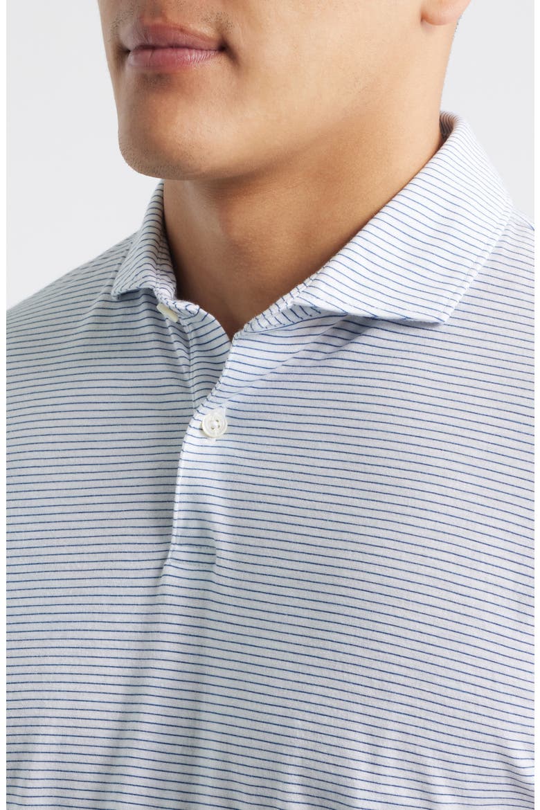 Crown Crafted Journeyman Stripe Pima Cotton Polo, Alternate, color, WHITE