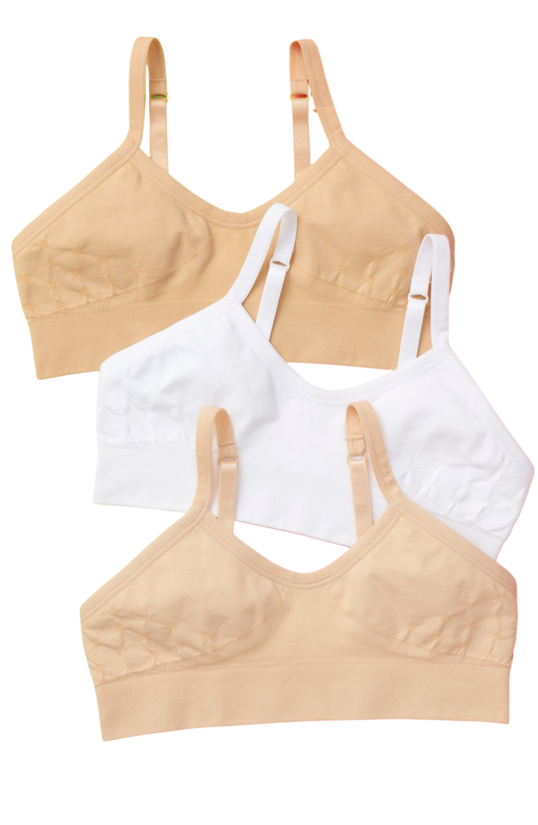 Yellowberry Poppy Seamless Bra 3PK, Main, color, Earth Basics