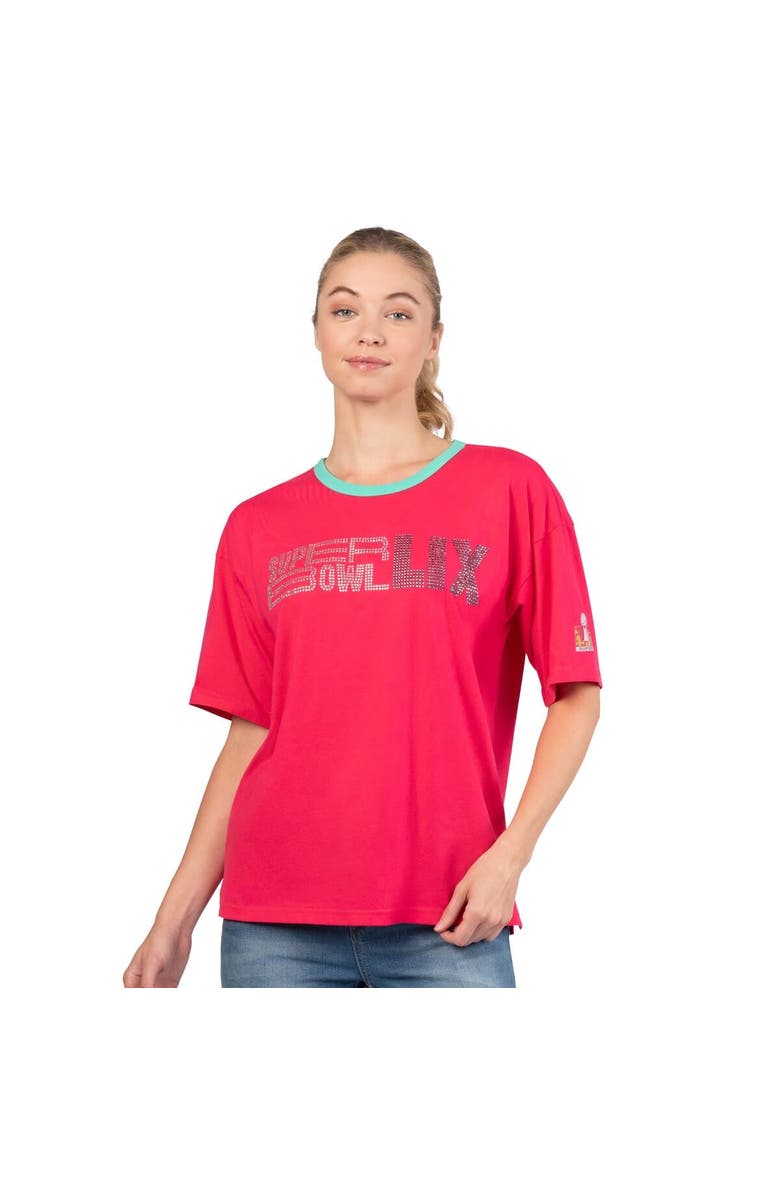 G-III 4HER BY CARL BANKS Women's G-III 4Her by Carl Banks Red Super Bowl LIX MVP Oversized T-Shirt, Main, color, 