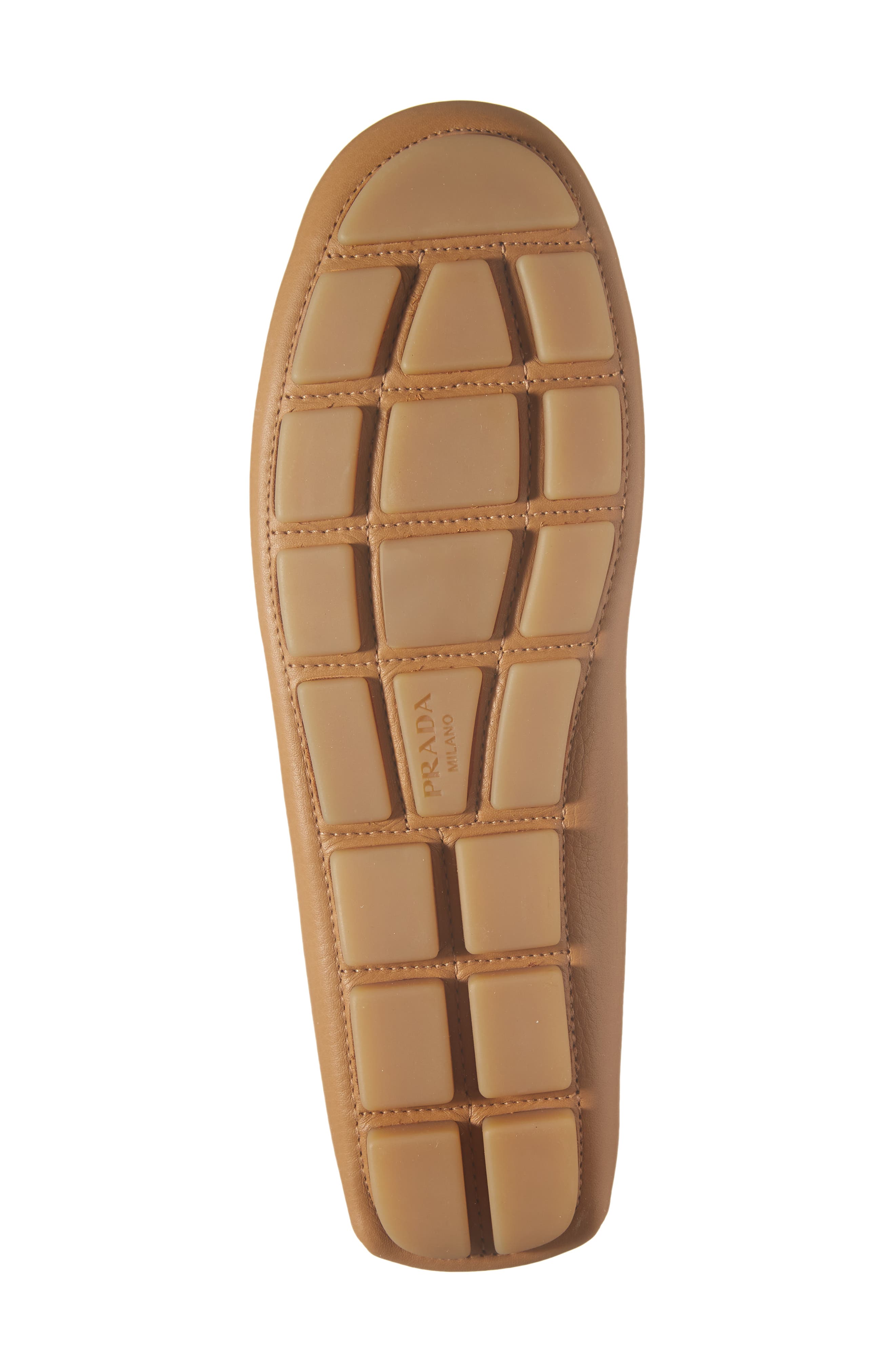 Prada Triangle Logo Driving Loafer, Alternate, color, 