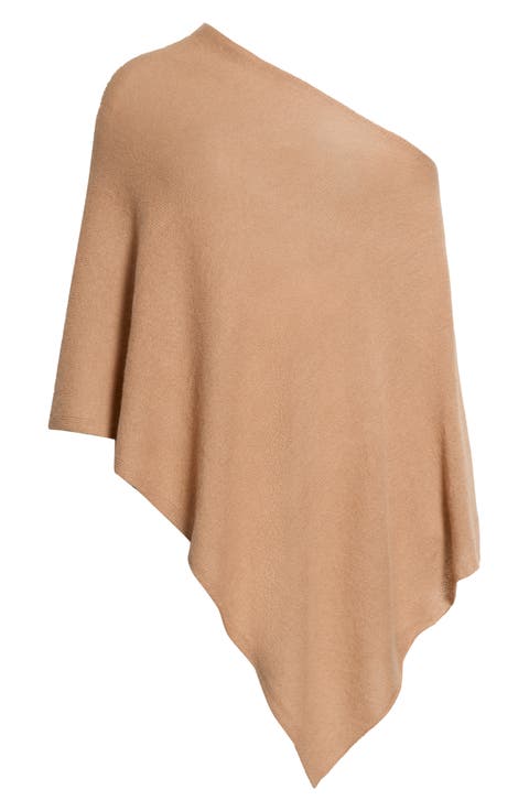 Wool & Cashmere Asymmetrical Poncho
