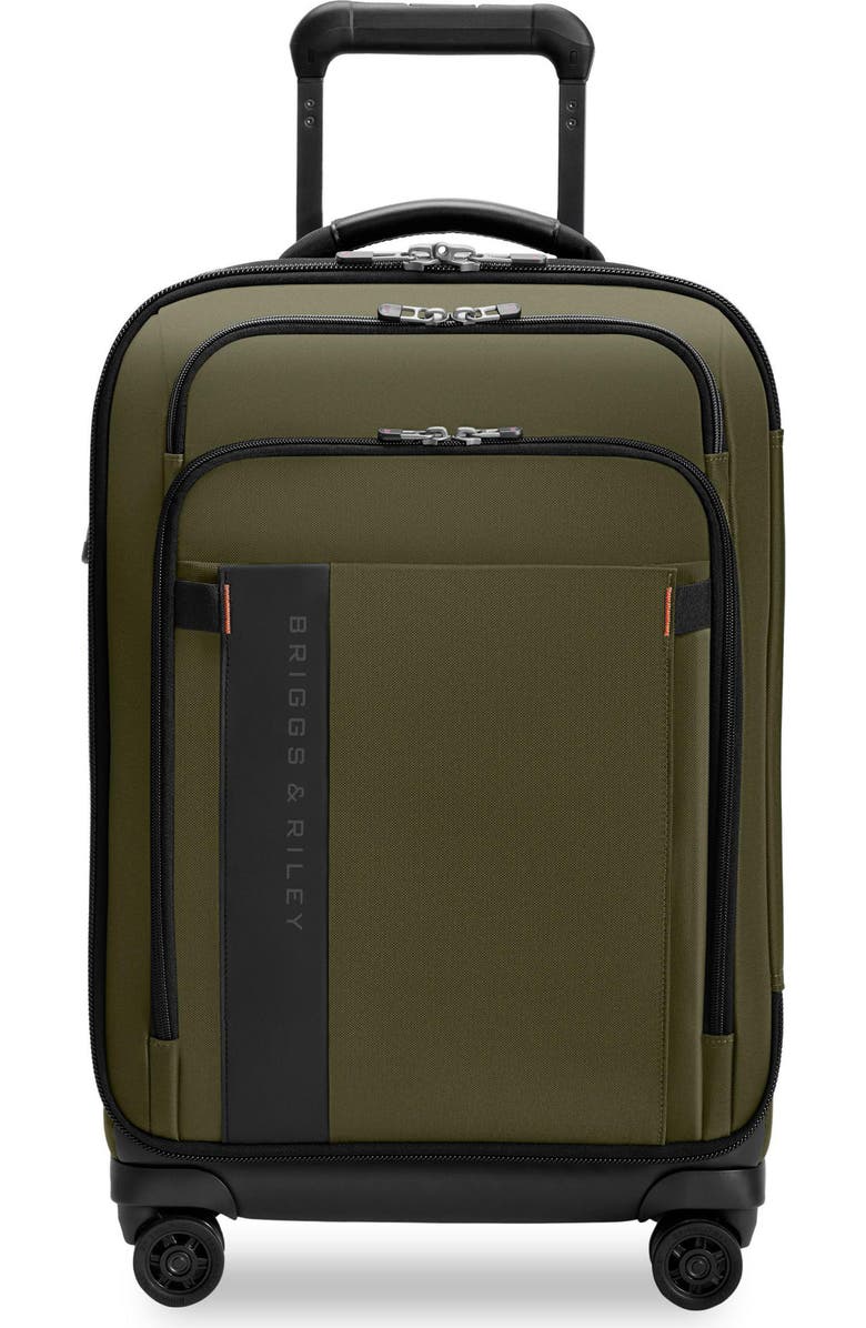 Briggs & Riley ZDX Essential 22-Inch Expandable Carry-On Spinner Suitcase, Main, color, Hunter