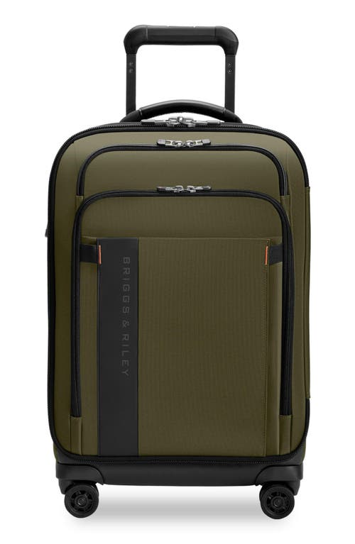 Briggs & Riley Zdx Essential 22-inch Expandable Carry-on Spinner Suitcase In Green