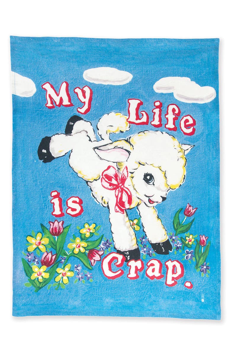 THIRD DRAWER DOWN My Life Is Crap Tea Towel, Main, color, 