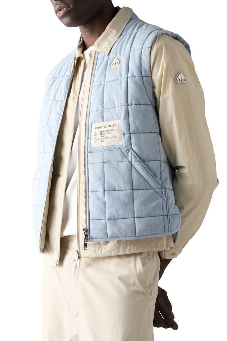 Down Denim Liner Vest, Alternate, color, LIGHT DENIM