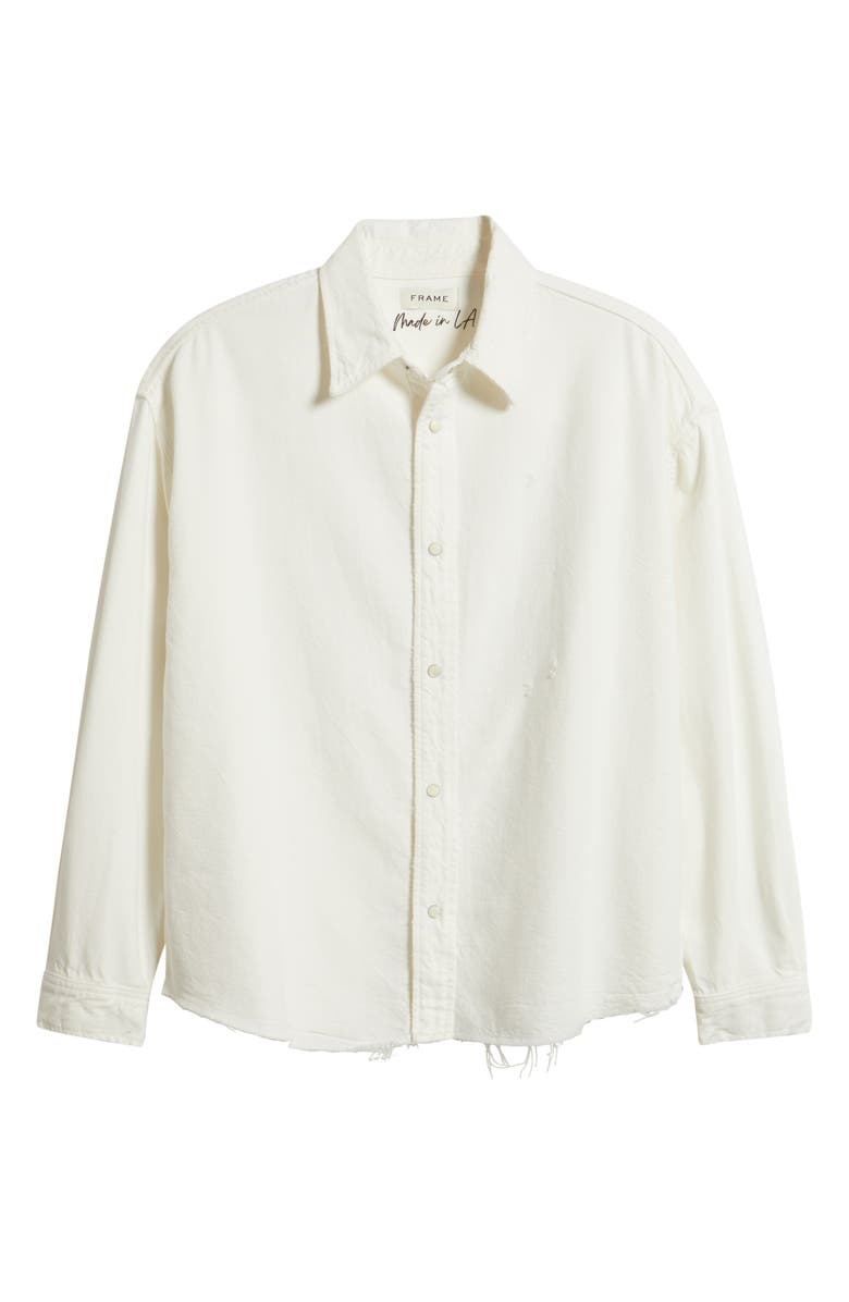 FRAME Relaxed Denim Button-Up Shirt, Alternate, color, Off White
