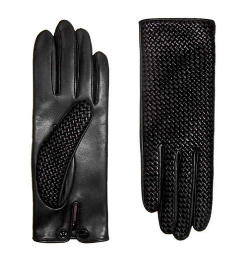 Chloe Woven Lambskin Glove Lined in Alpaca