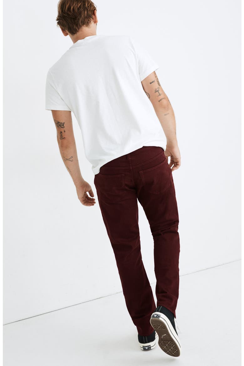 Sateen Slim Jeans, Alternate, color, CHOCOLATE RAISIN