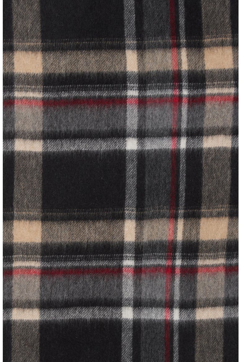 Men's Cashmere Fringe Scarf, Alternate, color, BLACK MULTI PLAID
