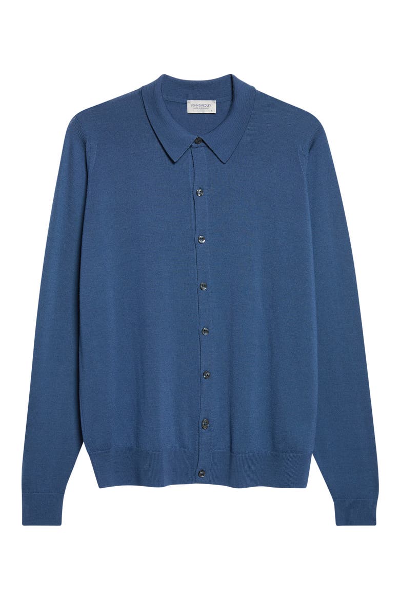 Tibor Sea Island Cotton Long Sleeve Polo, Alternate, color, TEAL FIRTH