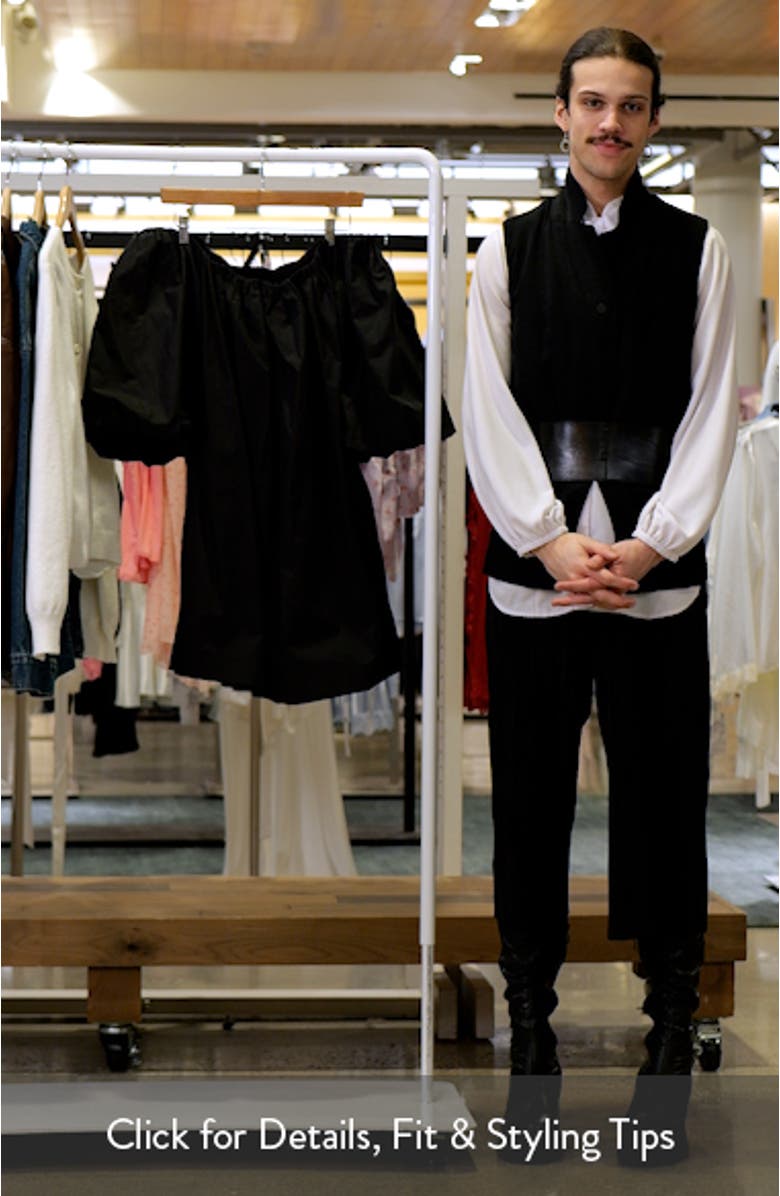 Bubble Sleeve Off the Shoulder Cotton Poplin Minidress, sales video thumbnail