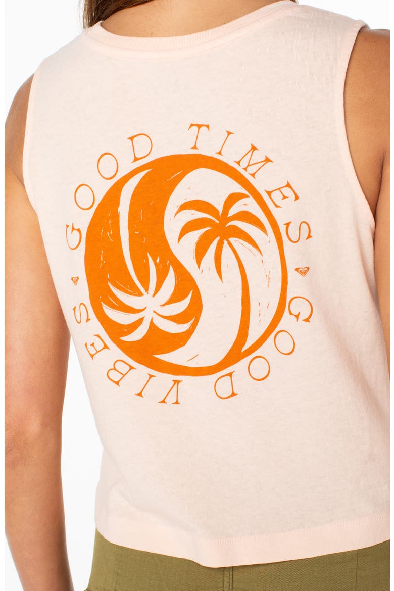 Wildflower Cotton Graphic Tank, Alternate, color, TROPICAL PEACH