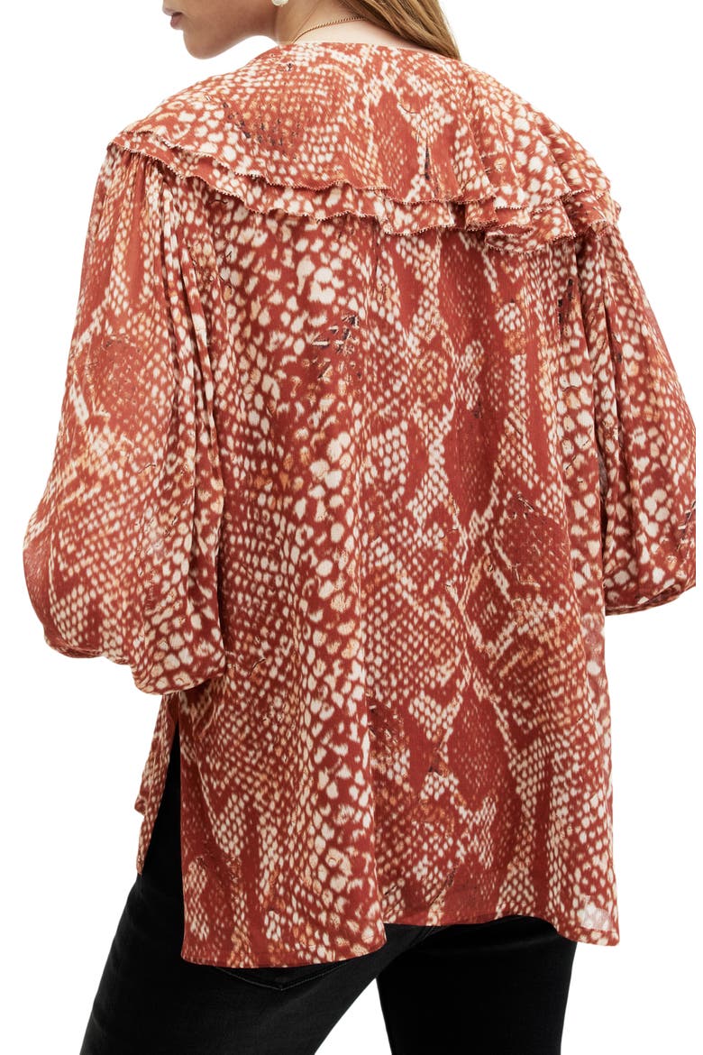 Phoebe Waimea Ruffle Top, Alternate, color, RED CLAY
