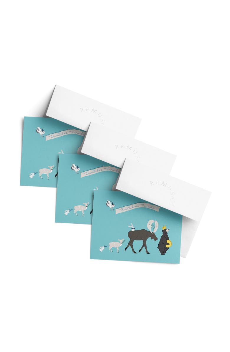 Ramus & Co Happy Birthday Greeting Card Pack (3ct) "Birthday Parade", Main, color, Multi-Pack