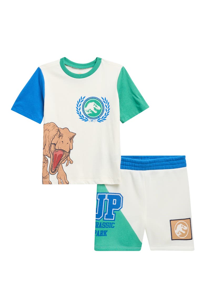 Kids' Jurassic Park Graphic T-Shirt & Shorts Set, Main, color, MULTI