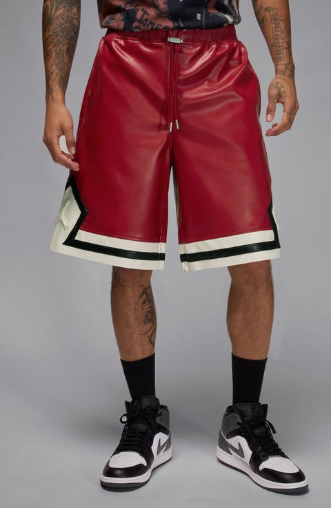 Air Jordan Faux Leather Diamond Shorts