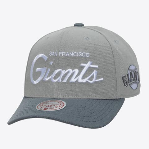 Men's Mitchell & Ness  Gray San Francisco Giants Thunderstorm Head Coach Pro-Crown Adjustable Hat