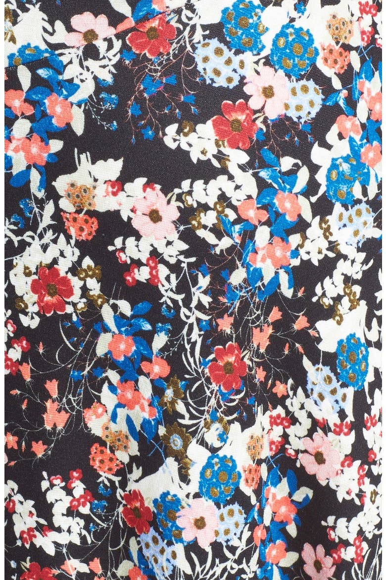 'Valentina' Floral Print Jersey Gown, Alternate, color, PINK/ MULTI