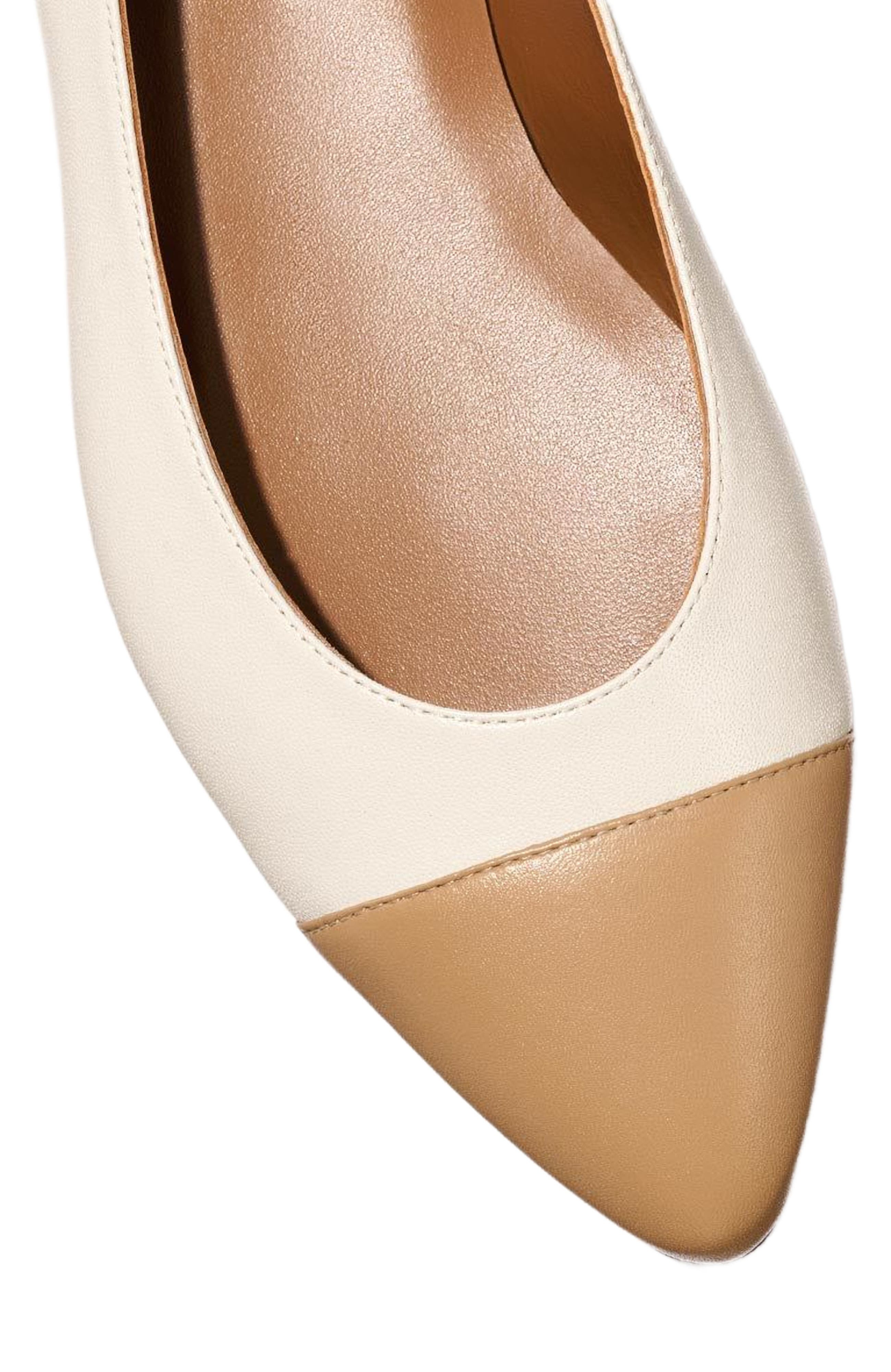 The Cap-Toe Pointe, Alternate, color, Ivory and Toffee