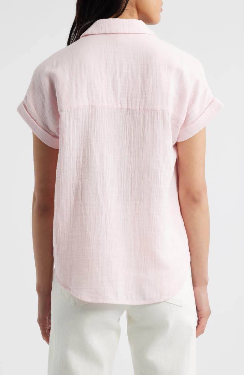 beachlunchlounge London Cotton Gauze Popover Top, Alternate, color, Pale Pink