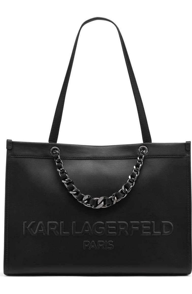 KARL LAGERFELD PARIS Savoie Tote, Main, color, Black