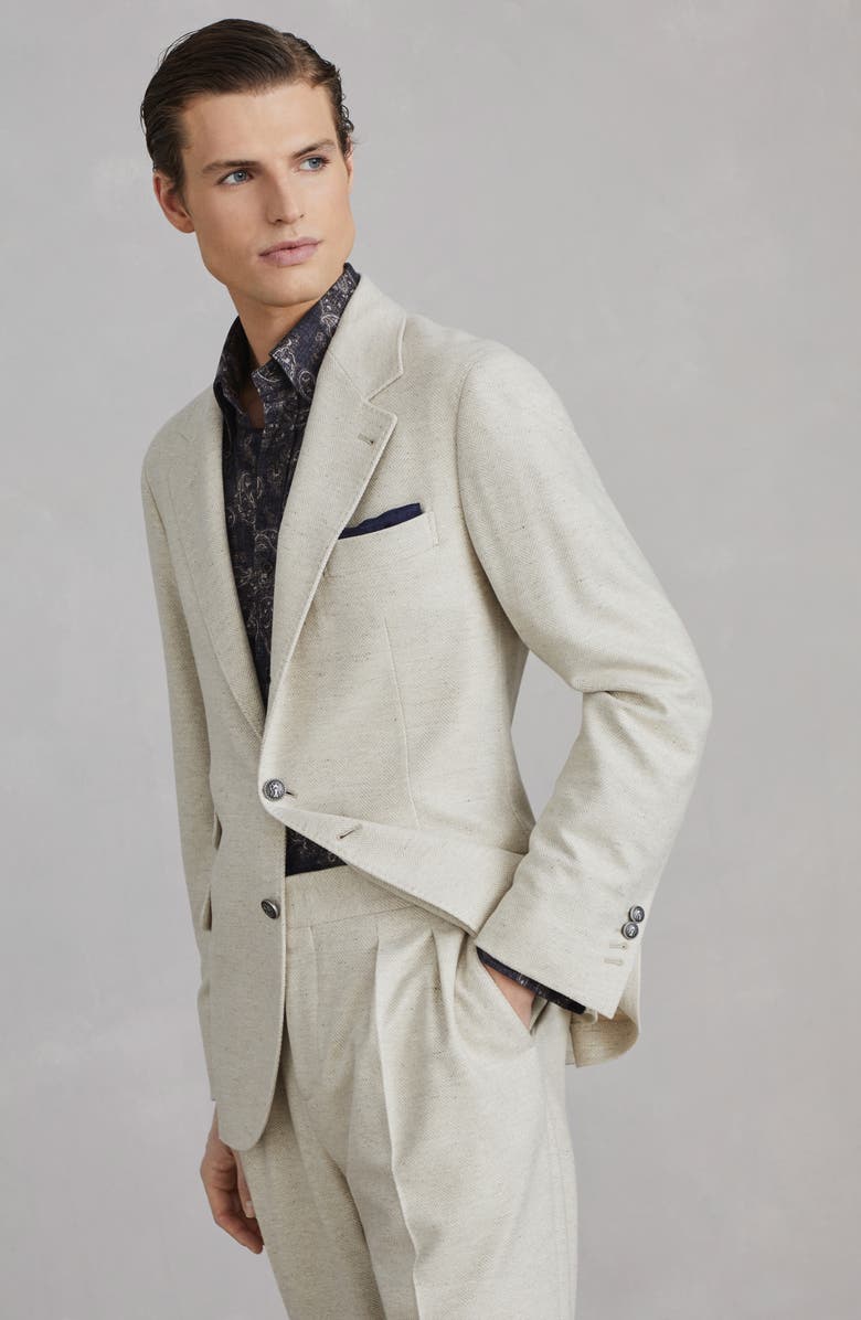 Brunello Cucinelli Wool, silk and linen blazer, Alternate, color, 