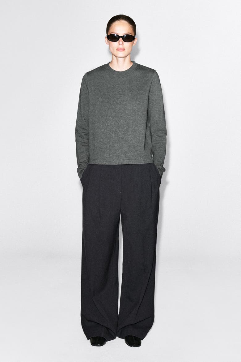 Clean Cut Long-sleeved T-shirt, Alternate, color, DARK-GRAY MÉLANGE