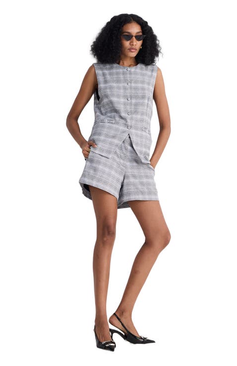 Cotton Tweed Vest Jacket