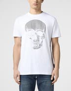 PHILIPP PLEIN Round Neck T-Shirt Glitter Skull Men
