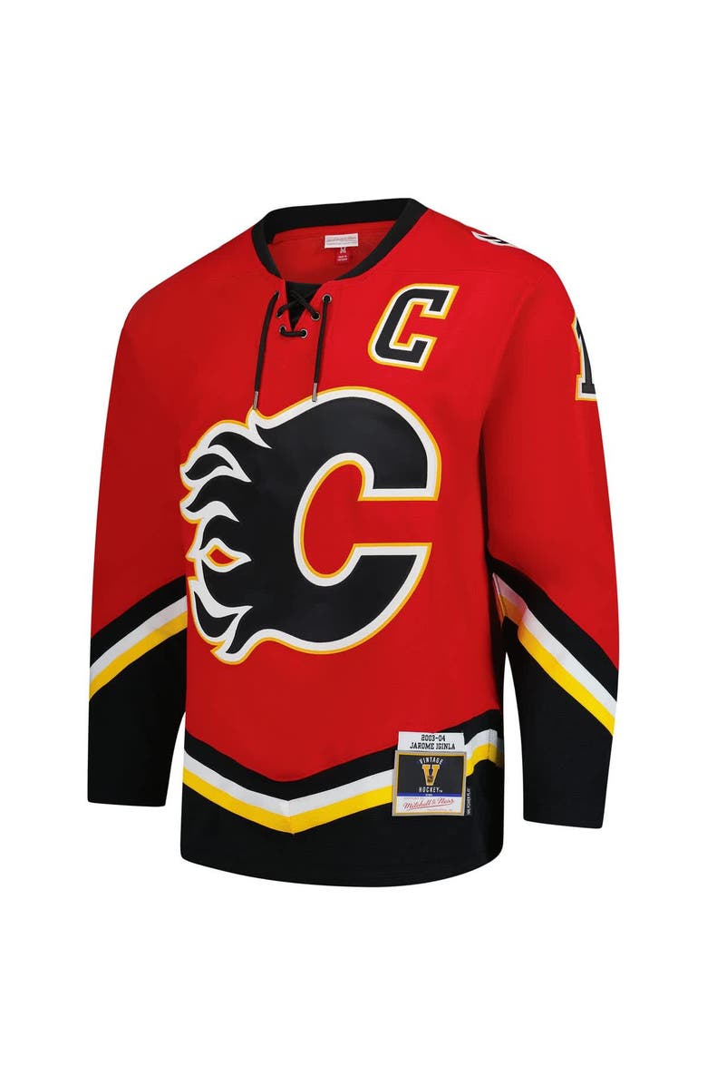 Mitchell & Ness Men's Mitchell & Ness Jarome Iginla Red Calgary Flames 2003-04 Power Play Jersey, Alternate, color, Red