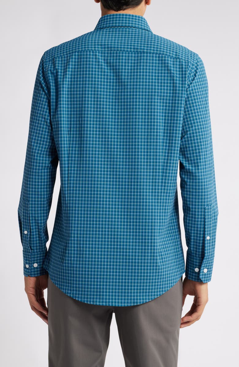 Mizzen+Main Leeward Trim Fit No Tuck Check Performance Button-Up Shirt, Alternate, color, 