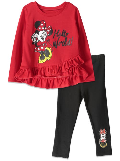 Disney Long Sleeve T-shirt & Leggings Set In Multi