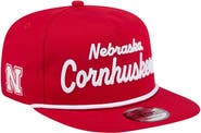 New Era Men's New Era Scarlet Nebraska Huskers Team Text Golfer Snapback Hat