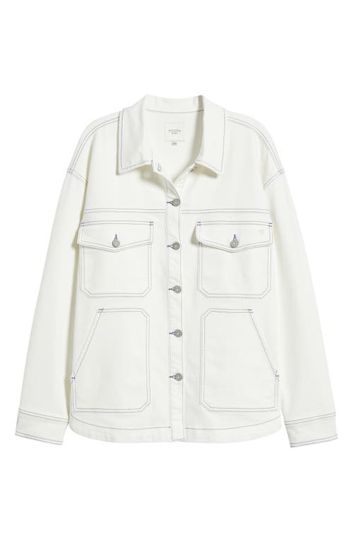 Hidden Jeans Oversize Stretch Denim Jacket In White