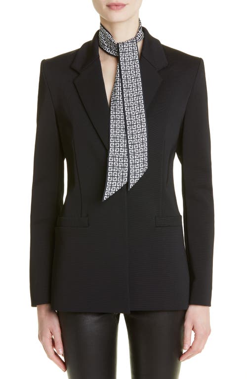 Shop Givenchy 4g Print Silk Twilly Scarf In Black/white