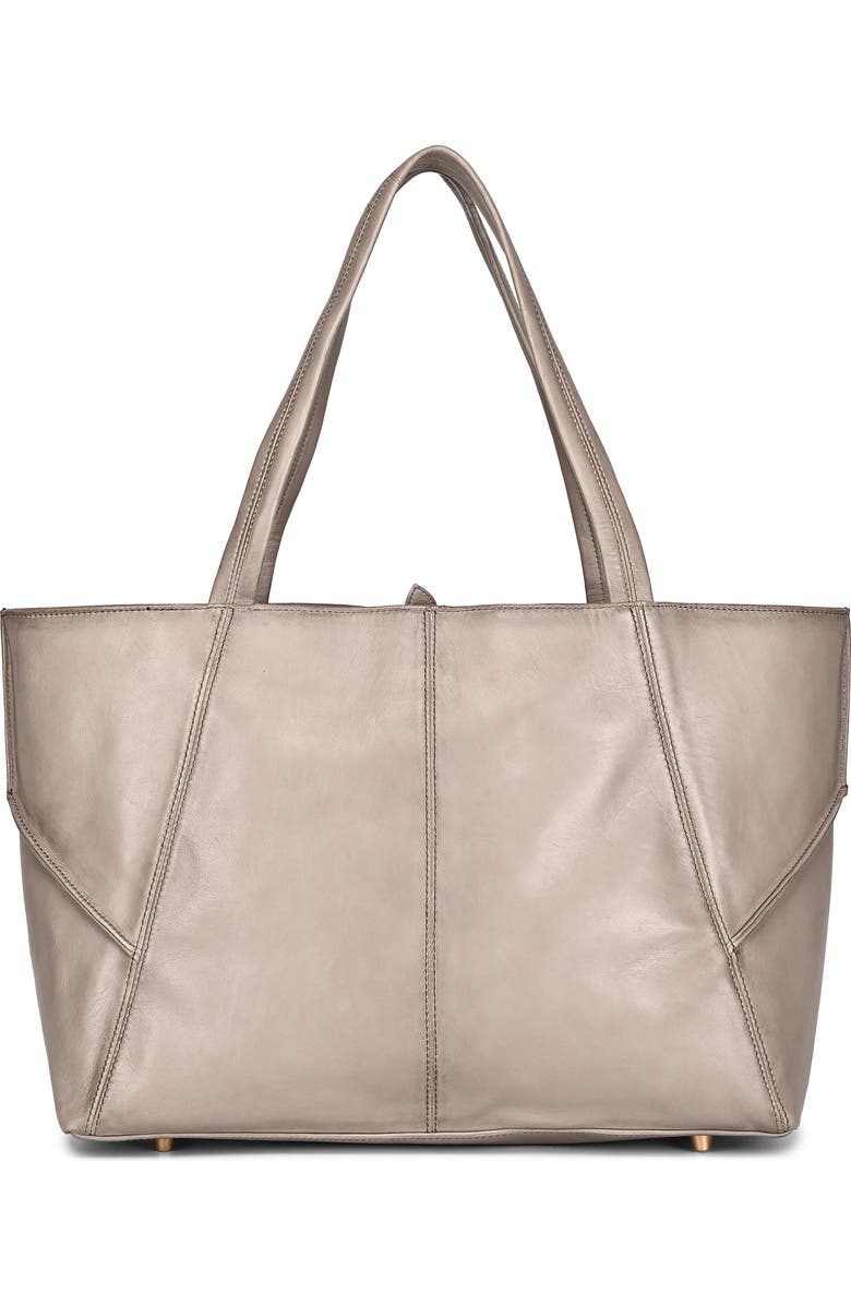 OLD TREND Wishbone Oversized Leather Carryall Tote, Alternate, color, Grey