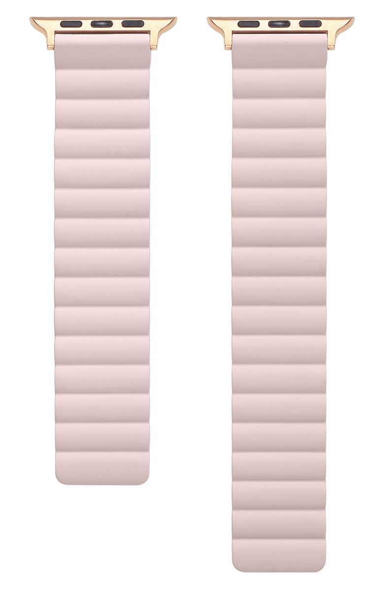 The Posh Tech Silicone Apple Watch<sup>®</sup> Watchband, Main, color, Blush Pink