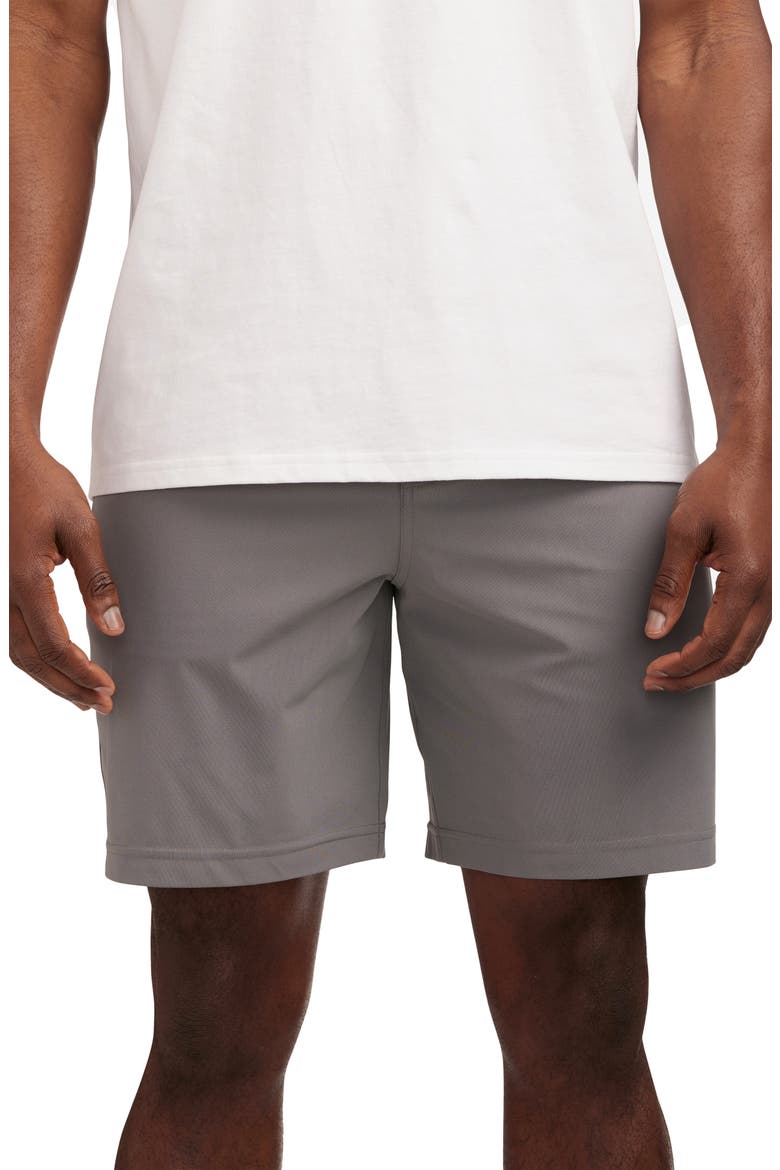 Performance Flat Front Golf Shorts, Main, color, GREY