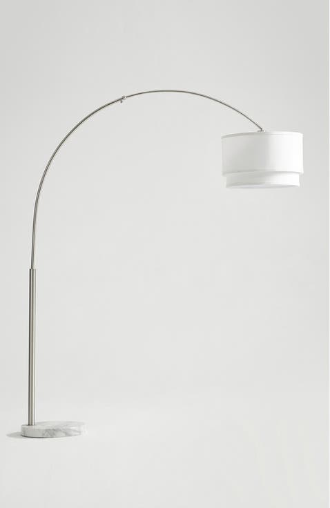 Mason 81" LED Arc Floor Lamp with Heavy-Weighted Marble Base