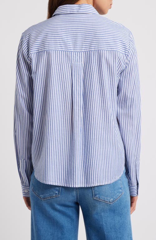 BEACHLUNCHLOUNGE BEACHLUNCHLOUNGE CANDY STRIPE COTTON BLEND BUTTON-UP SHIRT