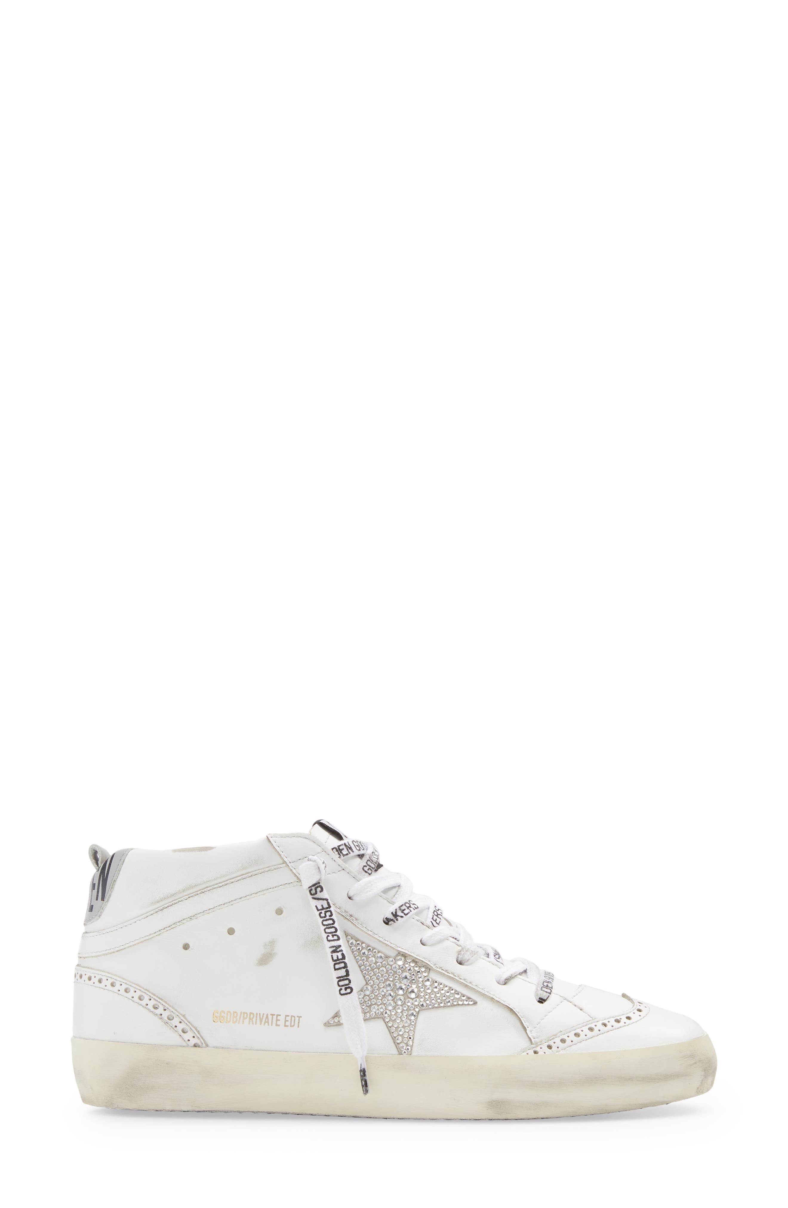 Golden Goose Mid Star Crystal Embellished Sneaker, Alternate, color, 