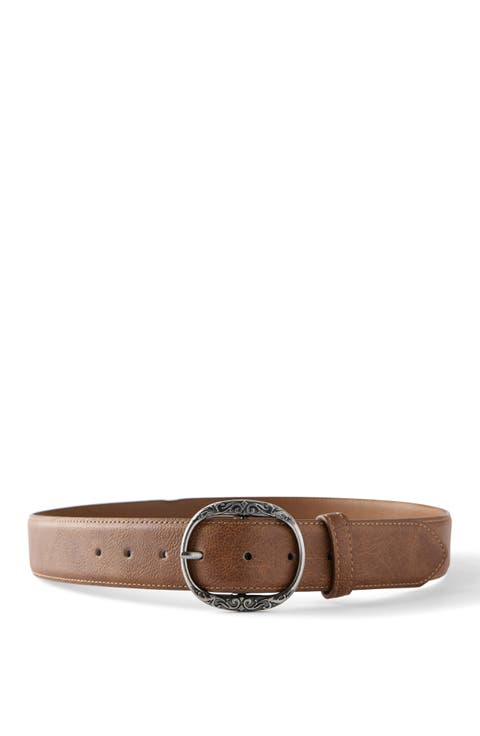 Men's Oval Buckle Belt