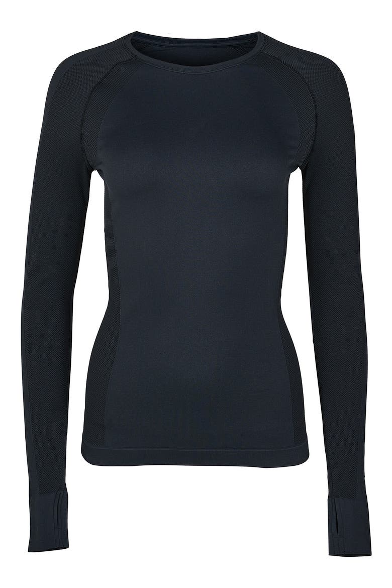 Essentials Seamless Workout T-Shirt, Main, color, BLACK